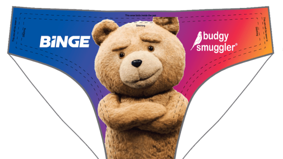 BINGE teams with Budgy Smuggler for limited-edition TED swimwear