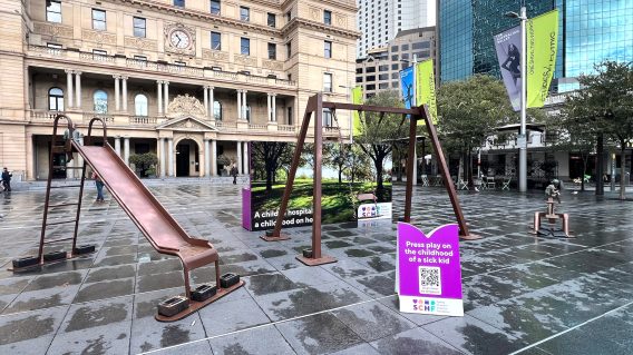 Banter erects playground ‘frozen in time’ for Sydney Children’s Hospitals Foundation
