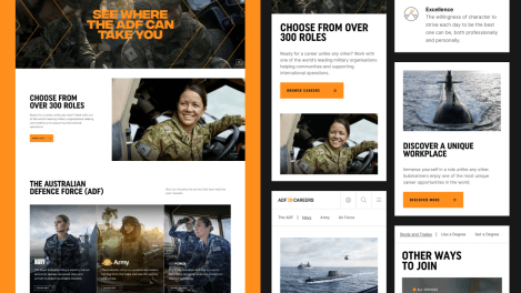 Australian Defence Force unveils redesigned and upgraded Careers website, via VML