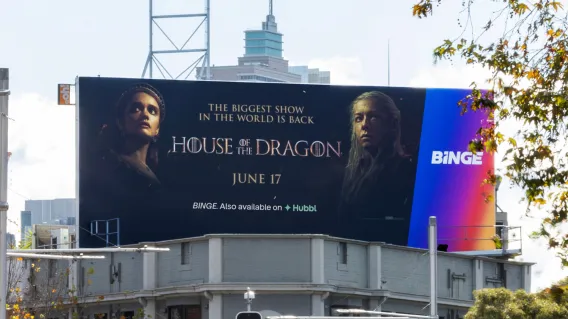 ‘An Australian advertising first’: CGI dragon burns billboard in BINGE Games of Thrones campaign