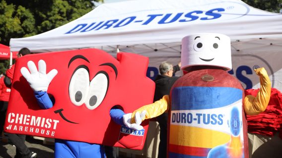 DURO-TUSS throws product launch with help from Sydney Swans and Chemist Warehouse