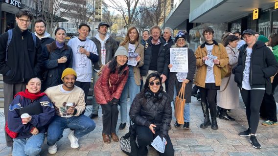Nine journalists picket The Age, SMH offices, as high-profile names back strike