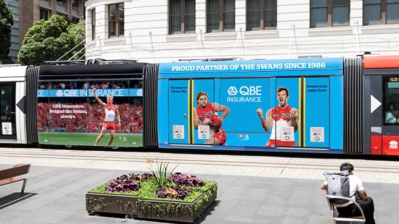 The Sydney Swans and QBE Insurance take over Sydney in new OOH campaign