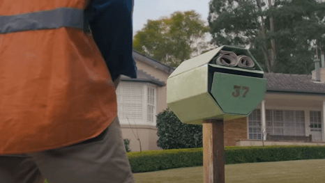 The mailbox and toilet have some things to say in hipages’ collaboration with Thinkerbell