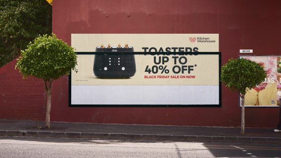 Kitchen Warehouse deploys unconventional billboards for Black Friday campaign, via Special