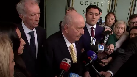 ‘I’ll be defending every charge’: Alan Jones addresses media outside court