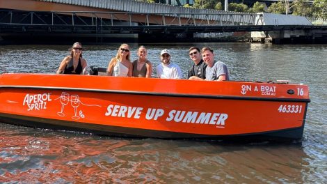 Blobfish International and Aperol host boating experience on Yarra River