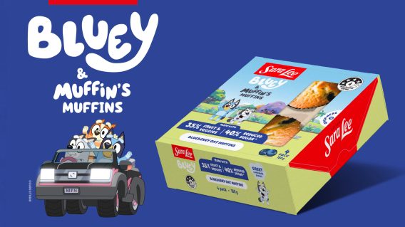 Bluey muffins have arrived, via Sara Lee and Crave Global
