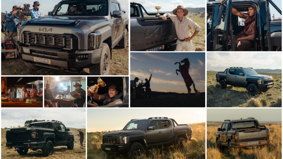 Kia’s ‘Getting a Ute’ platform elevates with the Brisbane Broncos’ mascot and other famous faces, via Innocean