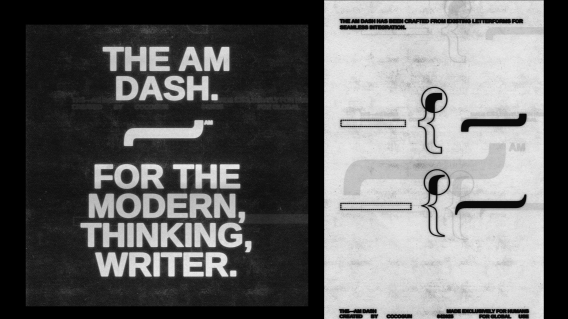 Cocogun’s ‘am dash’ launches as a new symbol for human-made writing