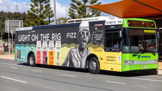 GoTransit and Hard FIZZ bring festival vibes to the streets with immersive Gold Coast bus activation