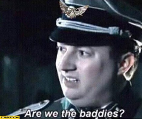 It’s us. We’re the baddies the public needs protection from