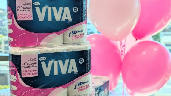Viva paper towels go pink to support McGrath Foundation