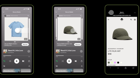 Spotify pushing visual with carousel ad launch
